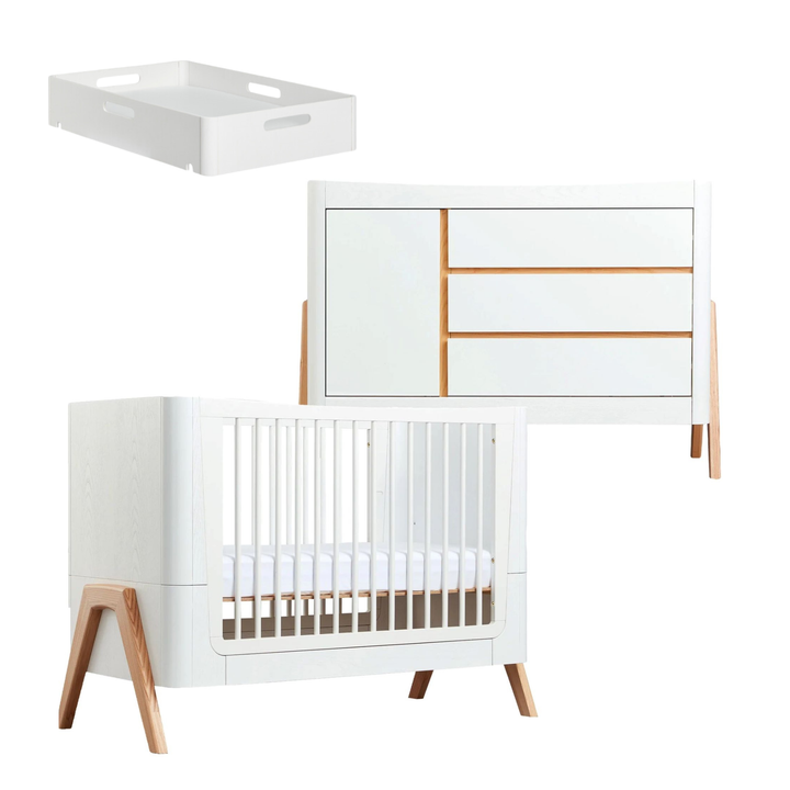 Hera Cot Bed, Dresser & Changer Set