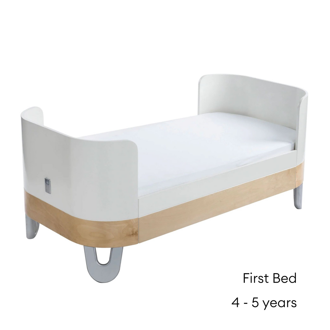Serena Kinderbett + Mini-Kinderbett – Weiß | Natürlich