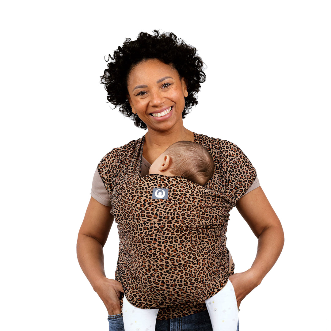 Gaia Baby Carry Stretchy Baby Wrap Pure Tencel Leopard 